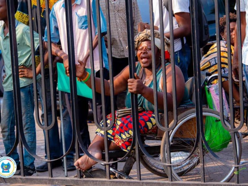 Manifestation des personnes vivant avec handicap devant l'assemblée nationale pour réclamer l'amélioration de leurs conditions de vie