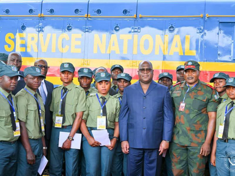 Félix Tshisekedi avec le Service national