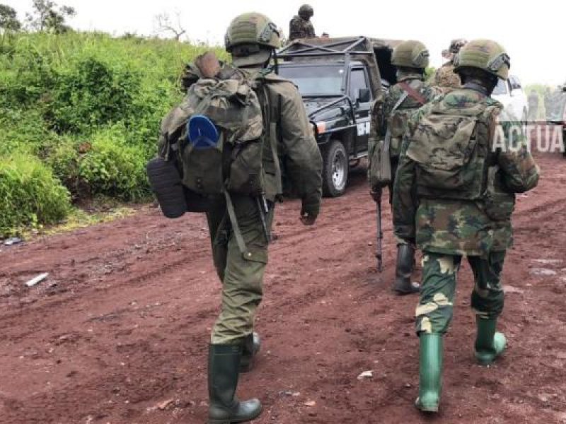 Les rebelles du M23 à Kibumba