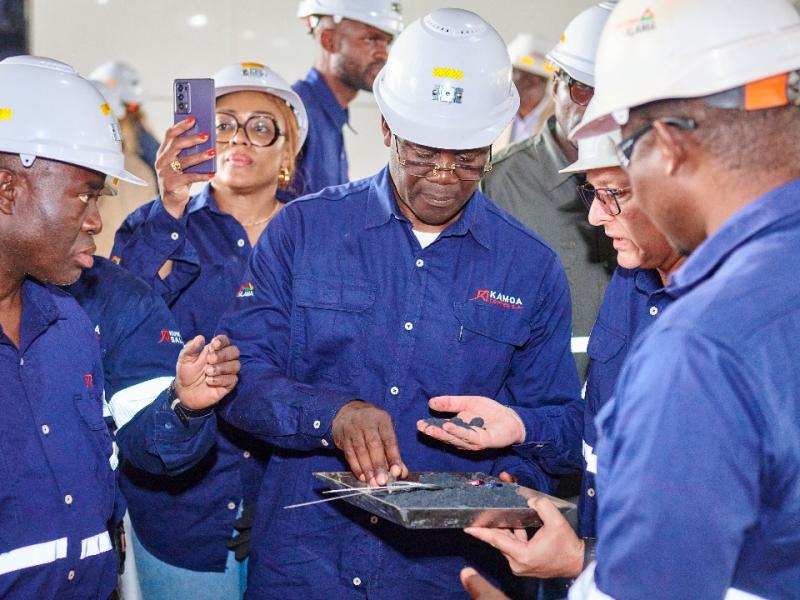 Jean-Lucien Bussa, ministre du portefeuille en visite à Kamoa Copper 