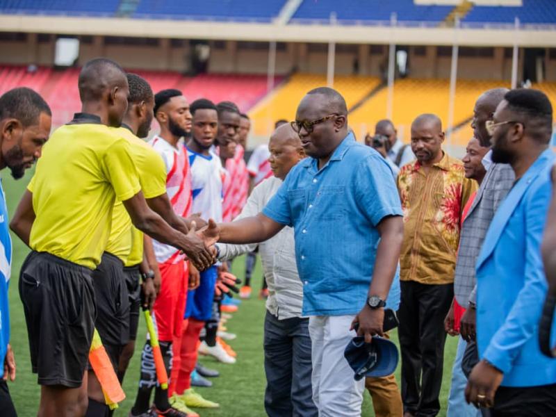 Guy Mafuta, président de l'Ac Dibumba lors du derby Ac Dibumba vs Momekano, dimanche 29 septembre, au stade des Martyrs