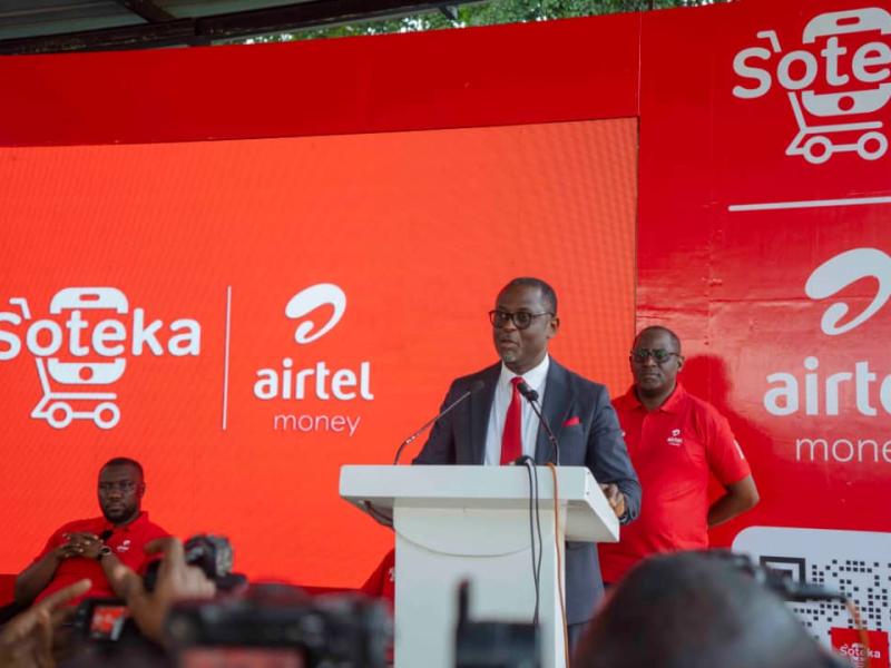 Raphaël Ntite, représentant du SG Airtel RDC, lors du point de presse du lancement de SOTEKA