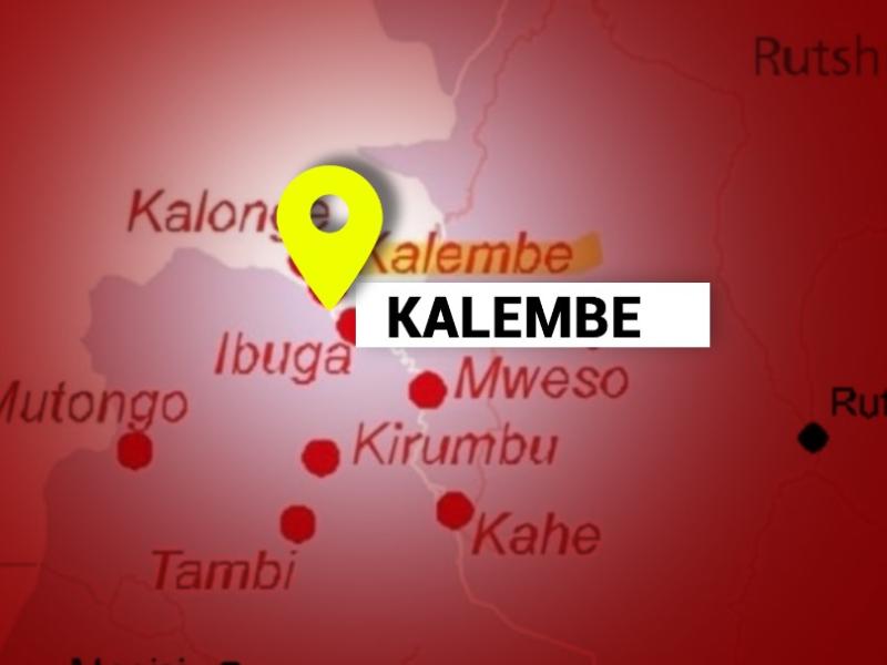 Kalembe sur la carte du Nord-Kivu