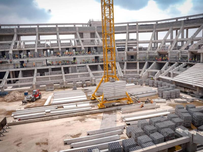 Le chantier de Kinshasa Arena