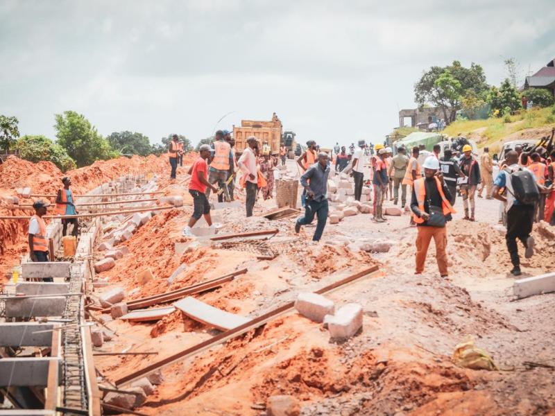 Travaux de construction de Rocade à Kinshasa