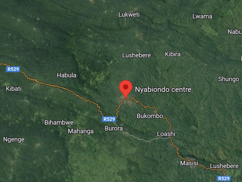 Nyabiondo sur la carte